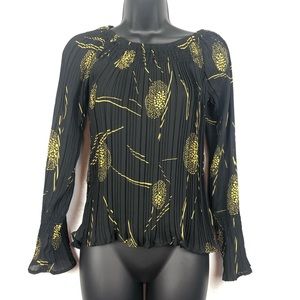 JENNIFER LLOYD sheer stretch long sleeve b…